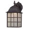 Westinghouse Fixture Wall Outdr LED Dimmable 9W Lantern Weathered Patina Seeded Glass Panels 6400000 - alternate 3